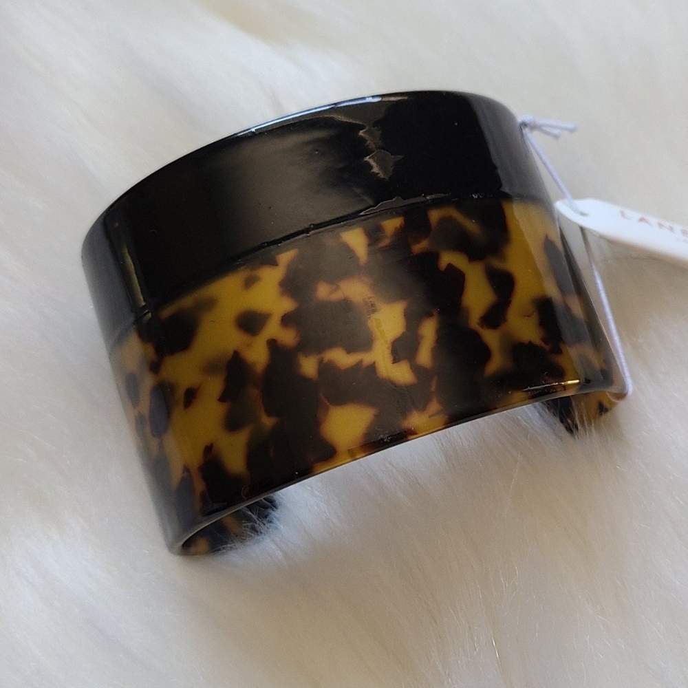 ❤️NWT Lane Bryant Brown/Black Faux Turtle Shell Bracelet/Earring/Necklace Bundle - Picture 4 of 6